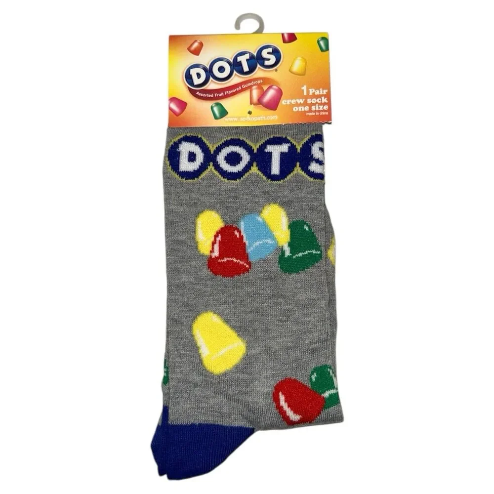 4x Dots Novelty 2 Pair Crew and 2 Pair Low Cut Socks Adult Set One Size